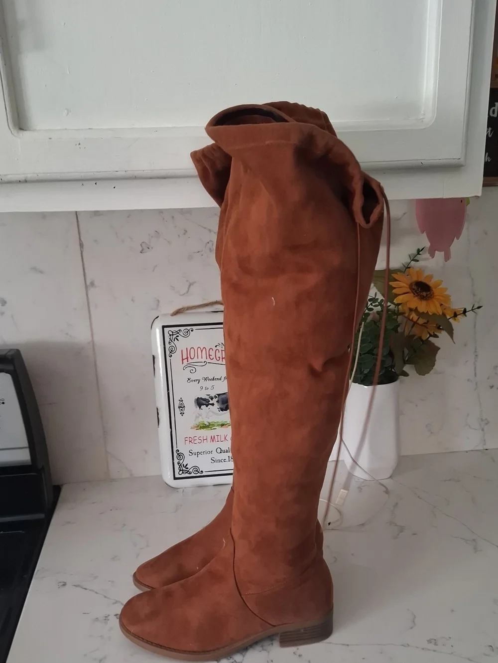 torrid Over-the-Knee Suede Boots in Rust